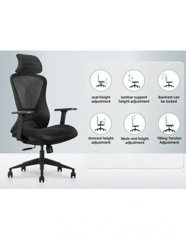 Крісло KRESLALUX K2-BH BLACK,...