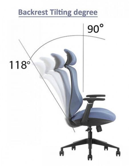 Крісло KRESLALUX K2-BH BLACK, ергономічне