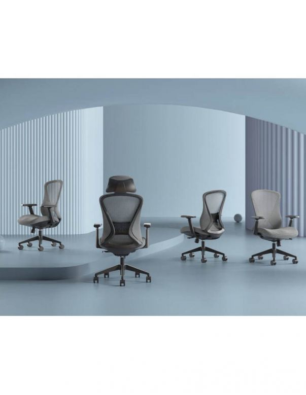 Крісло KRESLALUX K2-BH GREY, ергономічне