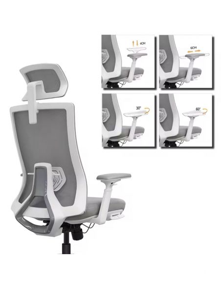 Крісло KRESLALUX SK9-GH GREY, ергономічне