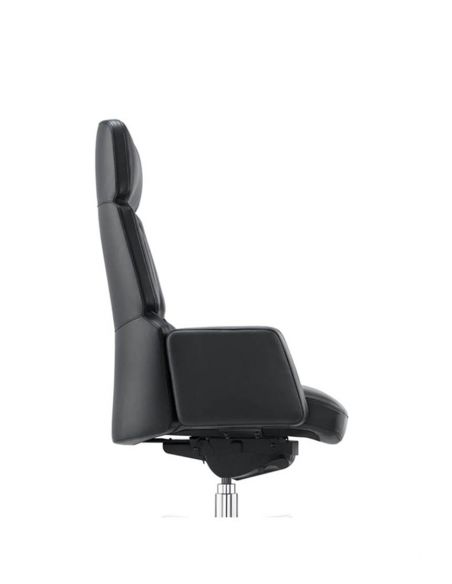 Крісло CRONUS  A2411-1 для керівника, шкіряне, чорний колір