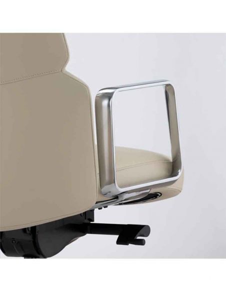 Крісло CRONUS A2411-P для керівника, шкіряне, чорний колір