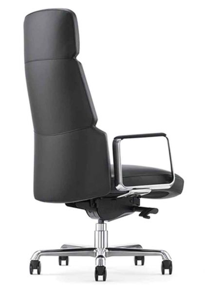 Крісло CRONUS A2411-P для керівника, шкіряне, чорний колір