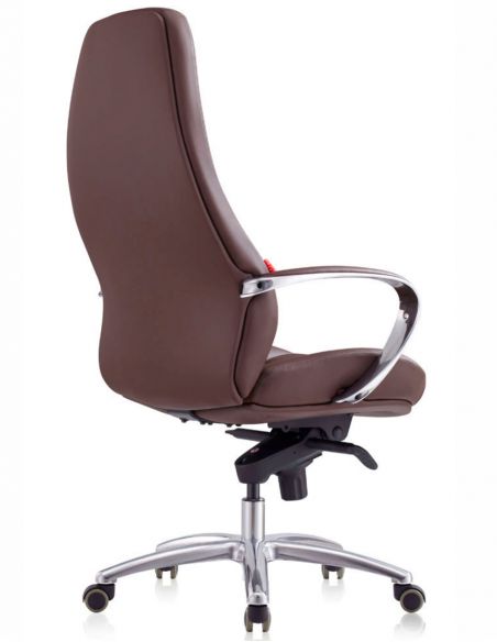 Крісло F185 BRL для керівника, коричневе, шкіряне