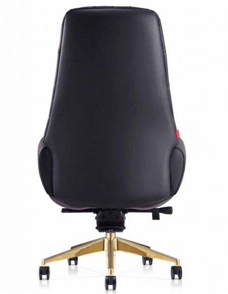 Крісло 9132 BL для керівника, чорне, шкіряне