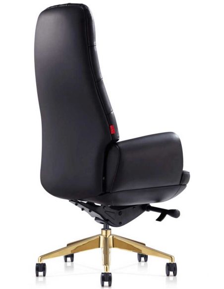 Крісло 9132 BL для керівника, чорне, шкіряне