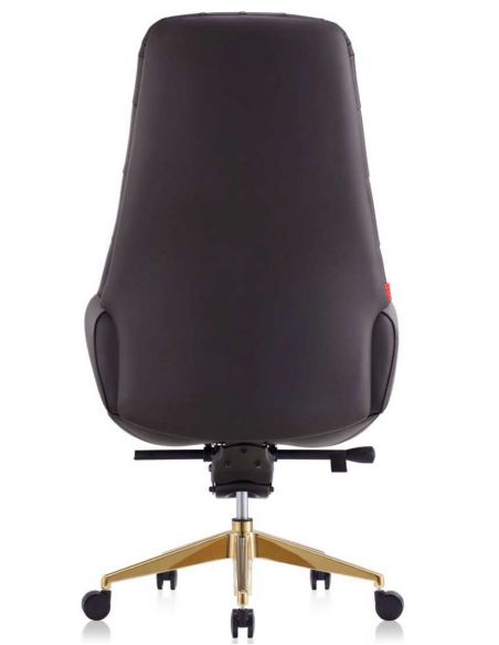 Крісло 9132 BRL для керівника, коричневе, шкіряне