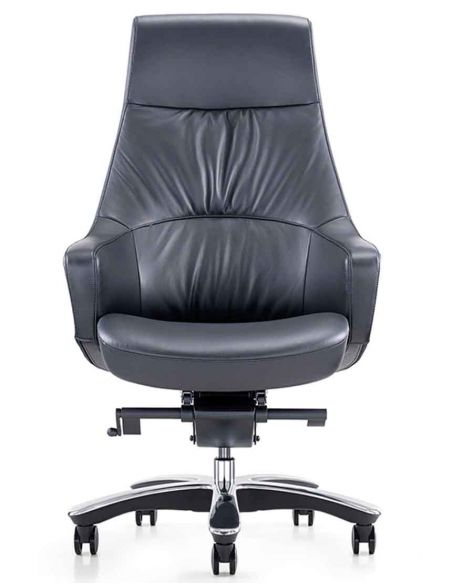 Крісло A2208 для керівника, чорне, шкіряне