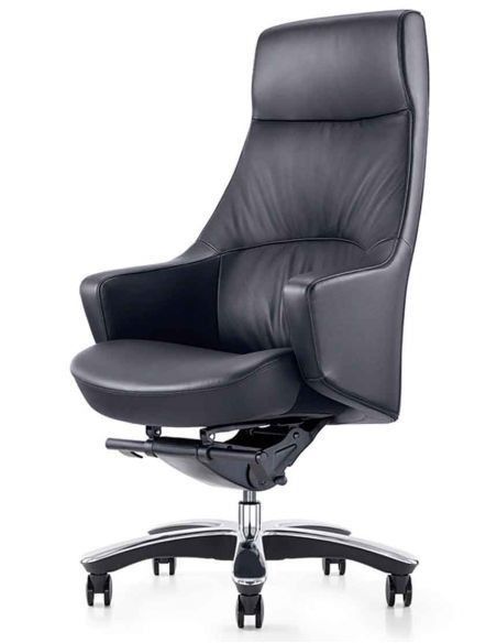 Крісло A2208 для керівника, чорне, шкіряне