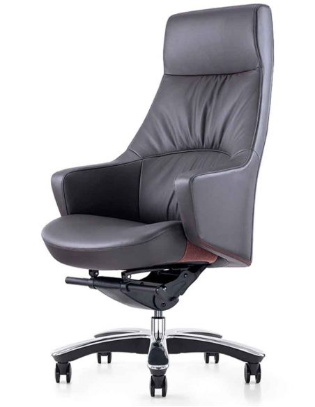 Крісло A2208 для керівника, коричневе, шкіряне
