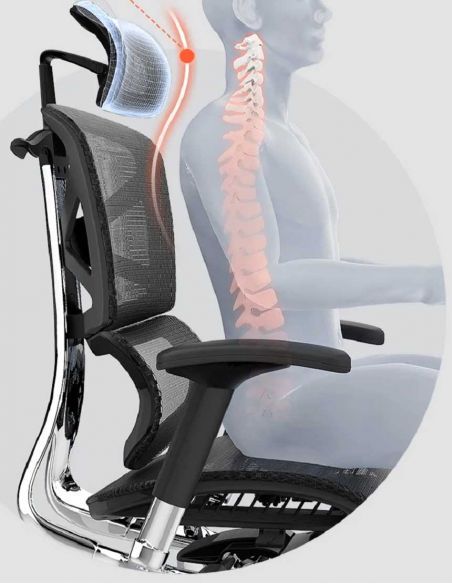 Крісло HOOKAY SHARP GREY (HSRM01-G) для керівника, ергономічне