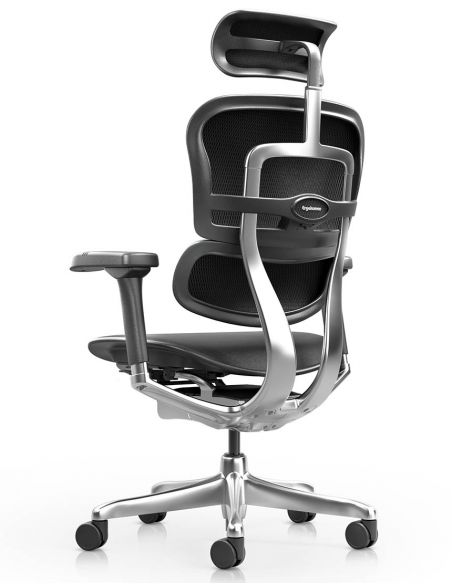 Крісло ERGOHUMAN ELITE 2, BLACK LEATHER, ергономічне