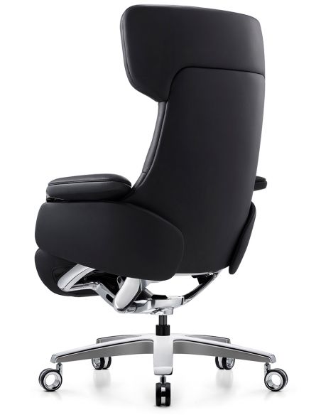 Крісло KRESLALUX ROWAN BLACK для керівника, шкіряне