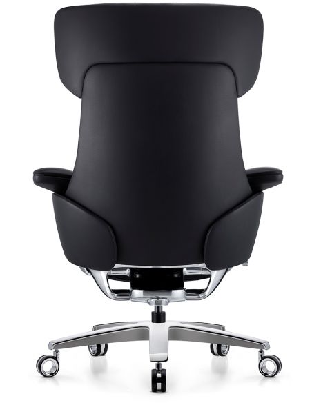 Крісло KRESLALUX ROWAN BLACK для керівника, шкіряне
