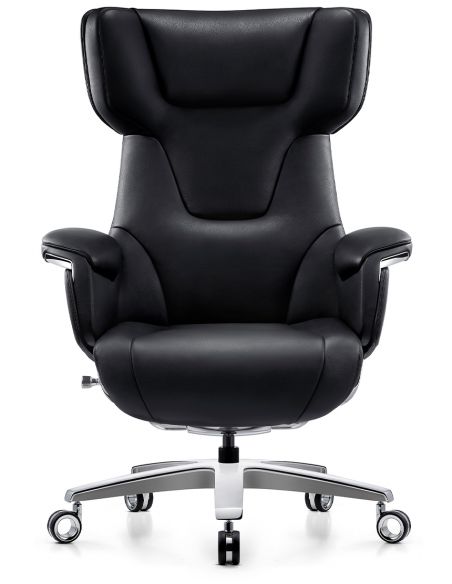 Крісло KRESLALUX ROWAN BLACK для керівника, шкіряне