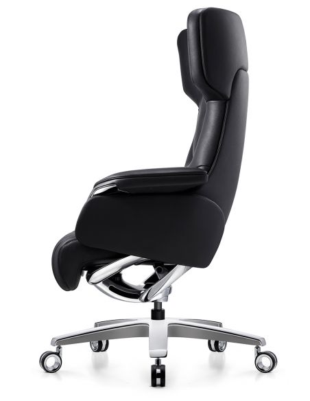 Крісло KRESLALUX ROWAN BLACK для керівника, шкіряне
