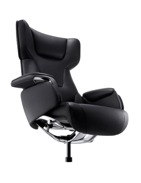 Крісло KRESLALUX ROWAN BLACK для керівника, шкіряне