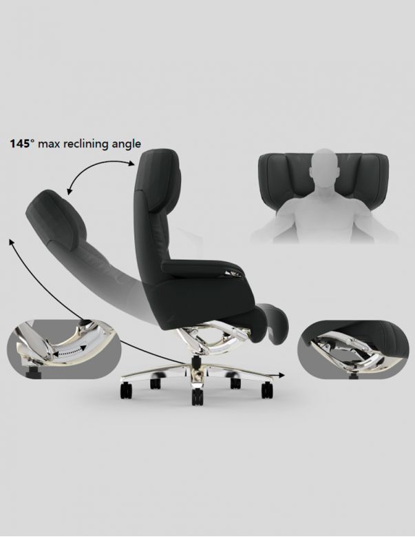 Крісло KRESLALUX ROWAN BLACK для...