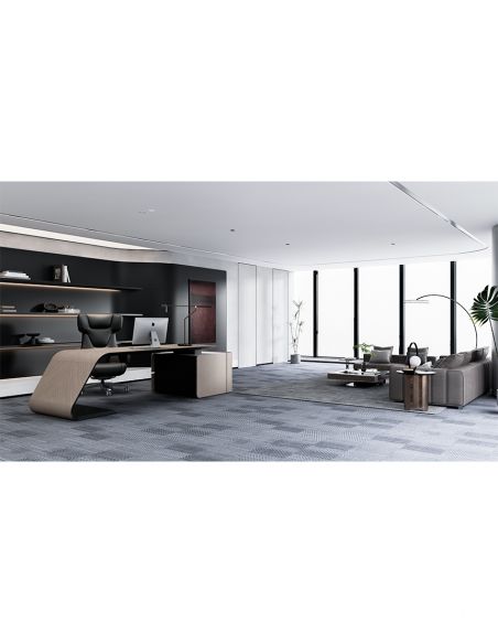 Крісло KRESLALUX ROWAN BLACK для керівника, шкіряне