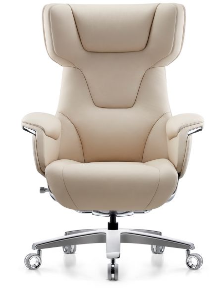 Крісло KRESLALUX ROWAN IVORY для керівника, шкіряне