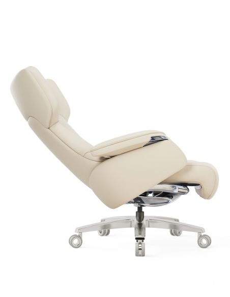 Крісло KRESLALUX ROWAN IVORY для керівника, шкіряне