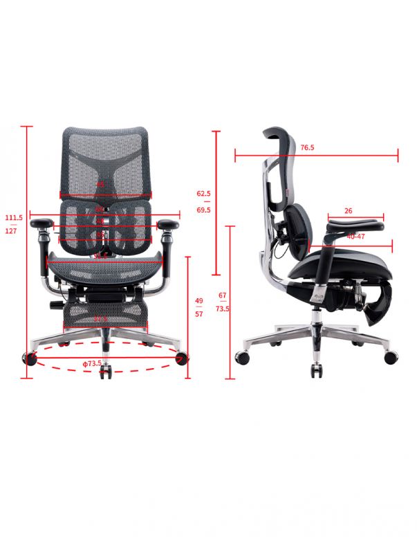 Крісло SIHOO DORO-S300 BLACK ергономічне