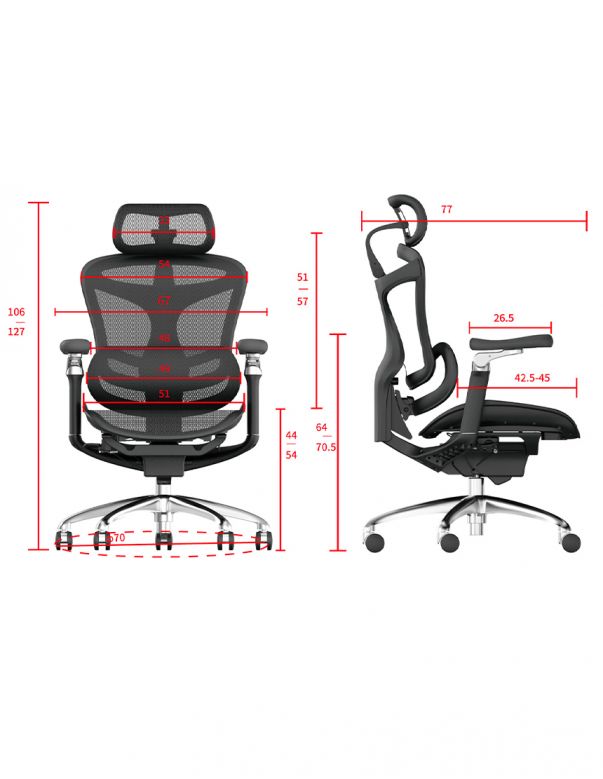 Крісло SIHOO DORO-C300 BLACK ергономічне