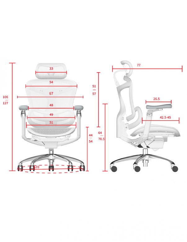 Крісло SIHOO DORO-C300 WHITE ергономічне