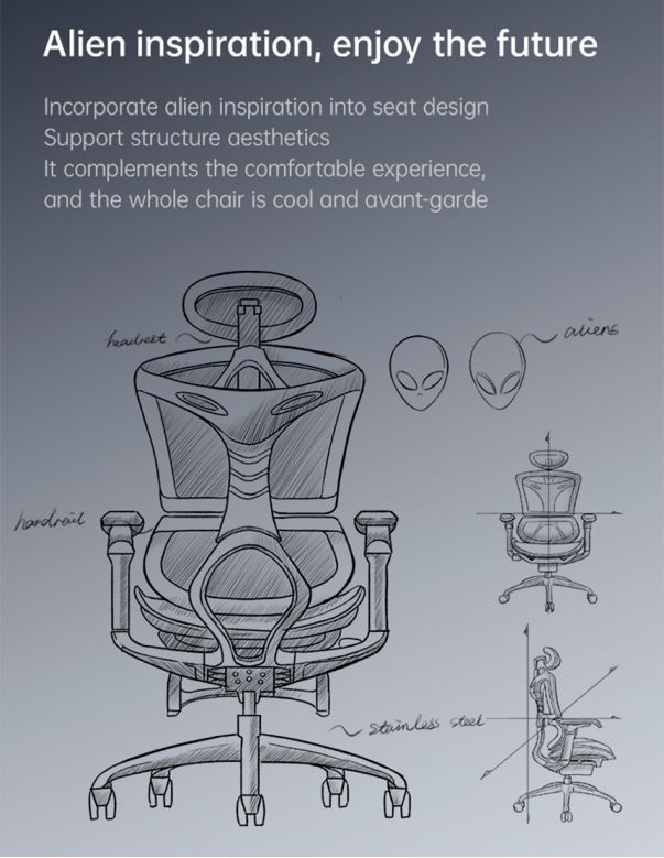 Крісло SIHOO M97 BLACK ергономічне