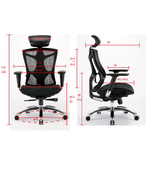 Крісло SIHOO V1 GREY MESH ергономічне