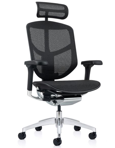 Крісло ергономічне ENJOY ELITE 2 (EJE2-AB-HAM-5D-L, СІТКА T-168-B1BLACK)