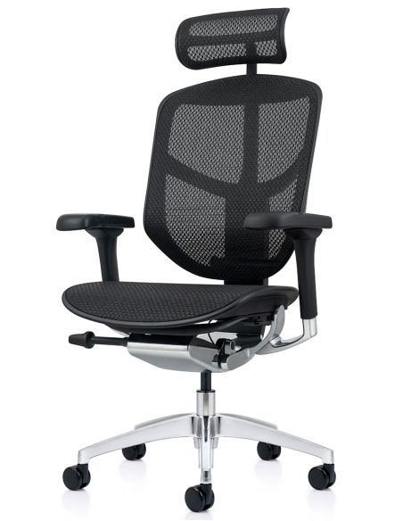 Крісло ергономічне ENJOY ELITE 2 (EJE2-AB-HAM-5D-L, СІТКА T-168-B1BLACK)