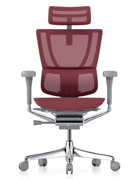 Крісло MIRUS-IOO 2 (IOOE2-AG-HAM-5D-L, СІТКА T-168-B3 SCARLET), ергономічне