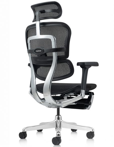Крісло ERGOHUMAN ELITE 2 (EHE2-AB-HAM-5D-L-LM, сітка T-168-B1 BLACK), ергономічне, з підставкою під ноги