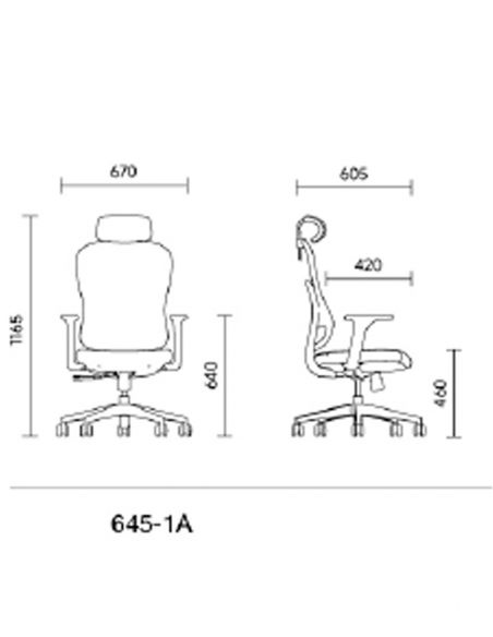 Крісло KRESLALUX GO-SIT 645-1A BLACK, ергономічне
