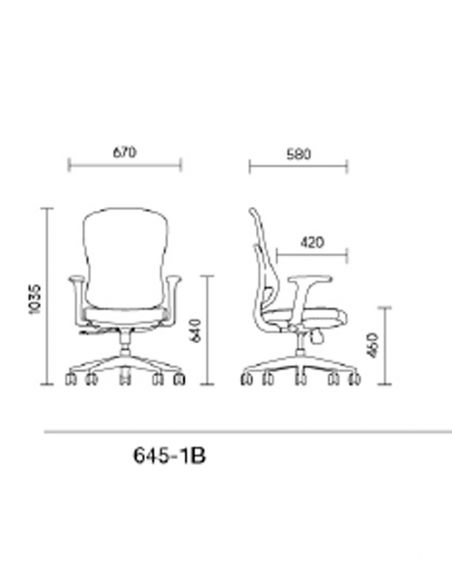 Крісло KRESLALUX GO-SIT 645-1B LIGHT GREY, ергономічне