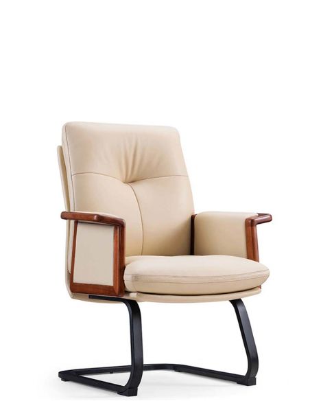 Крісло PULMANN C2262 для відвідувача, шкіряне, чорне