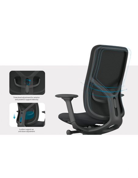 Крісло KRESLALUX ANTLER EAN-001B BLACK, ергономічне