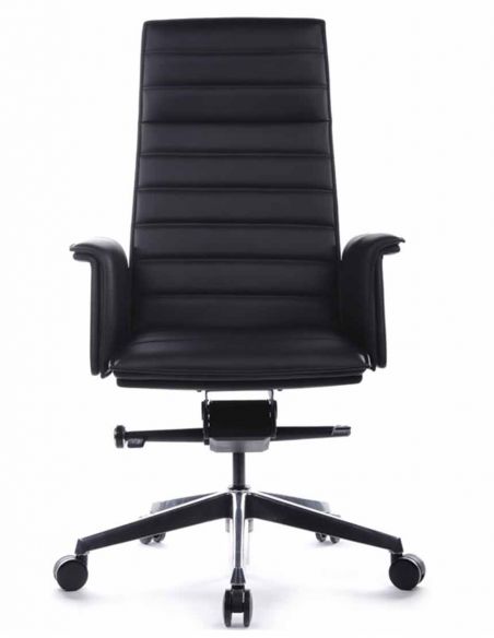 Крісло A1819-2 для керівника, чорне, шкіряне