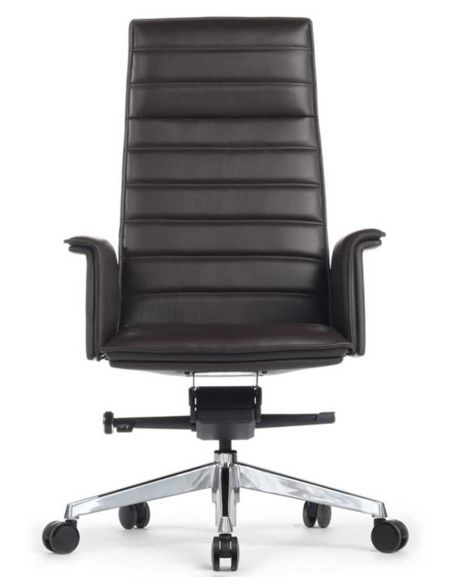 Крісло A1819-2 для керівника, коричневе, шкіряне