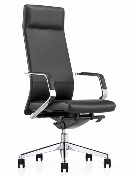Крісло A1811 BL для керівника, чорне, шкіряне