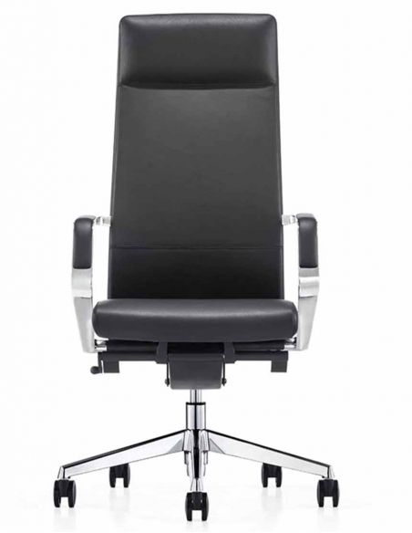 Крісло A1811 BL для керівника, чорне, шкіряне