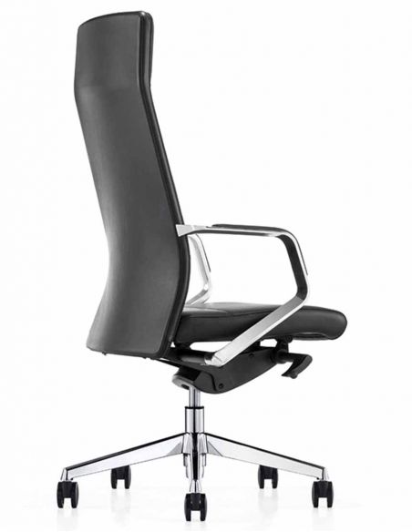 Крісло A1811 BL для керівника, чорне, шкіряне