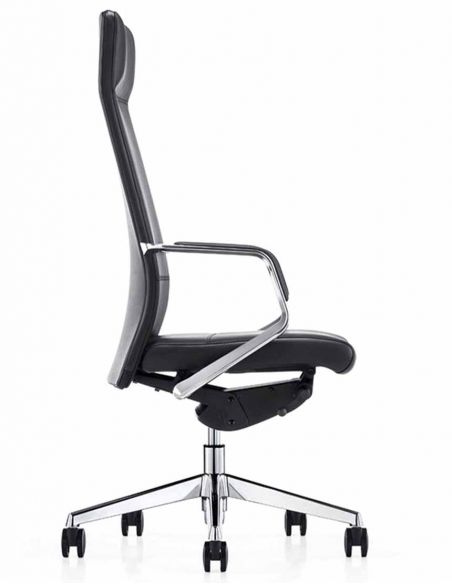 Крісло A1811 BL для керівника, чорне, шкіряне