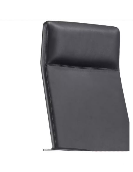 Крісло A1811 BL для керівника, чорне, шкіряне