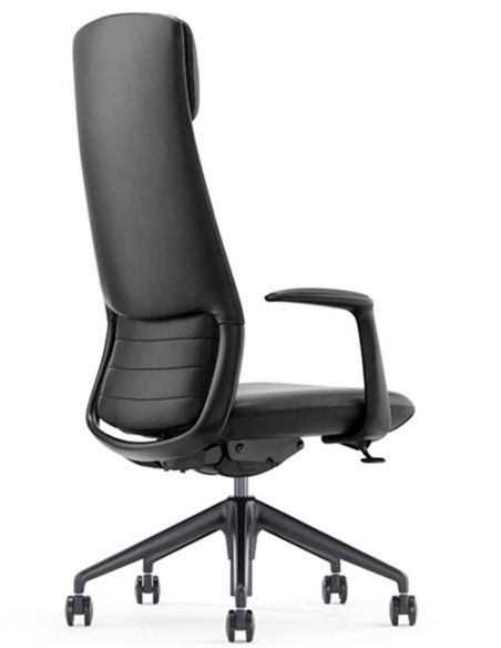 Крісло FK012-A12 для керівника, шкіряне, чорний колір