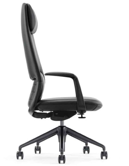 Крісло FK012-A12 для керівника, шкіряне, чорний колір