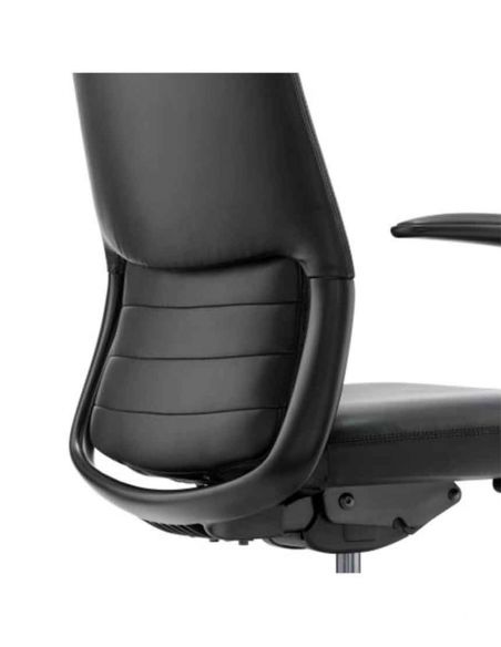 Крісло FK012-A12 для керівника, шкіряне, чорний колір