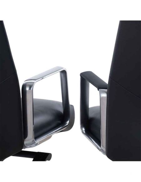 Крісло A2415-P для керівника, шкіряне, чорний колір