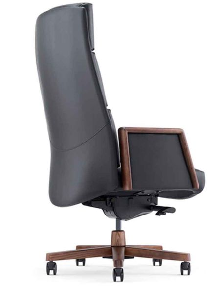 Крісло A2415-1для керівника, шкіряне, чорний колір